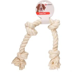 Flamingo 60 cm 4 Düğümlü Bej İp Köpek Oyuncağı