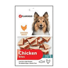 Flamingo Chicken Bites Tavuk ve Balık Etli 85 gr Köpek Ödülü