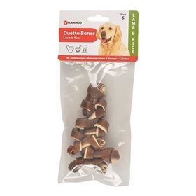 Flamingo Duetto Kuzu ve Pirinçli 6'lı 90 gr Düğümlü Köpek Çiğneme Kemiği