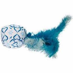Flamingo Mavi Tüylü Top Kedi Oyuncağı