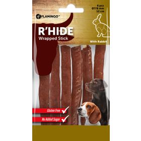 Flamingo R'Hide Çubuk Tavşanlı 8 mm 12 cm 70 gr Köpek Ödül Maması