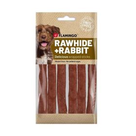 Flamingo R'Hide Çubuk Tavşanlı 8 mm 12 cm 70 gr Köpek Ödül Maması