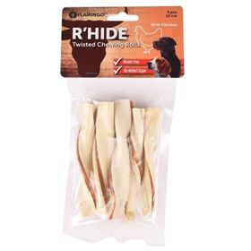Flamingo Rhide Tavuklu Glutensiz Burgu 12 CM 70 GR 5'li Köpek Ödül Maması