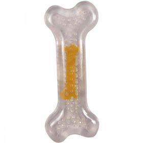 Flamingo S 8 cm Tavuk Kokulu Şeffaf Kemik Köpek Oyuncağı