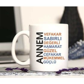 Flamingo Tasarım FPM1010 Anneler Gününe Özel Canım Annem Kupa Bardak