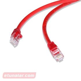 Flaxes FNK-602K Kırmızı Cat6 2 mt Patch Kablo