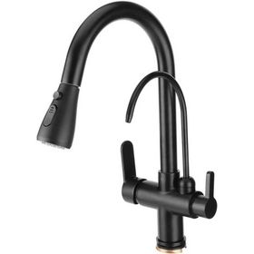 Fleko SP4 434 C Arıtmalı Spiralli Siyah Eviye Bataryası