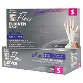 Flex TPE Hibrit Small Beyaz 100'lü Eldiven