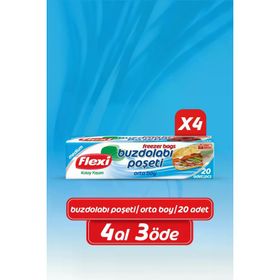 Flexi 20'li Orta Boy Buzdolabı Poşeti (4 adet)
