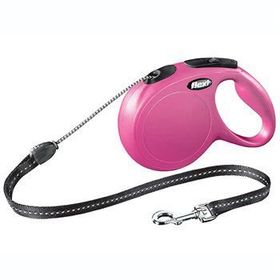 Flexi 235-102004 8 m Pembe New Classic İp Otomatik Köpek Gezdirme Tasması