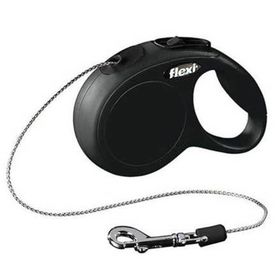 Flexi 3 mt New Classic Siyah XS İp Otomatik Köpek Gezdirme Tasması