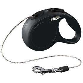 Flexi 3 mt New Classic Siyah XS İp Otomatik Köpek Gezdirme Tasması