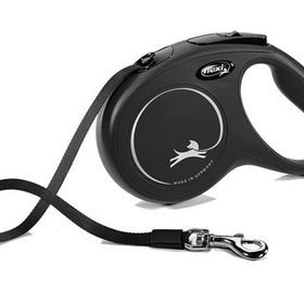 Flexi 5 m M Siyah New Classic Otomatik Şerit Köpek Gezdirme Kayışı