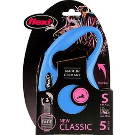 Flexi 5 m Mavi [S] New Classic Otomatik Şerit Köpek Gezdirme Kayışı