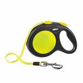 Flexi 5 m S Sarı New Neon Otomatik Şerit Köpek Gezdirme Kayışı
