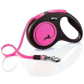 Flexi 5 mt 25 kg Neon Pembe Medium Otomatik Şerit Tasma