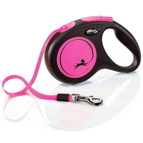 Flexi 5 mt 25 kg Neon Pembe Medium Otomatik Şerit Tasma