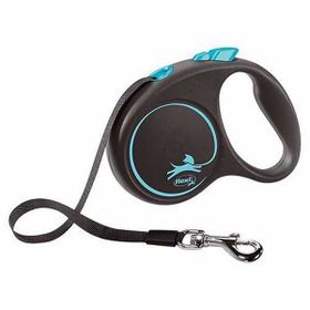 Flexi 5 mt Black Design Mavi Medium Şerit Otomatik Tasma
