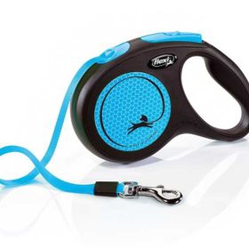 Flexi 5 mt Mavi Neon Şerit Medium Otomatik Köpek Tasması