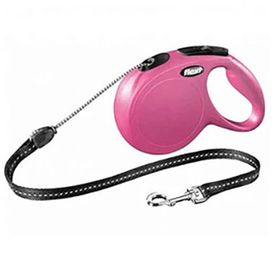 Flexi 5 mt New Classic İp Pembe S Otomatik Köpek Gezdirme Tasması