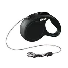 Flexi 5 mt New Classic Siyah S İp Otomatik Köpek Gezdirme Tasması
