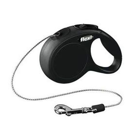 Flexi 5 mt New Classic Siyah S İp Otomatik Köpek Gezdirme Tasması
