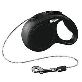 Flexi 5 mt New Classic Siyah S İp Otomatik Köpek Gezdirme Tasması