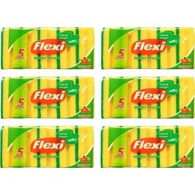 Flexi 6x5'li Oluklu Bulaşık Süngeri