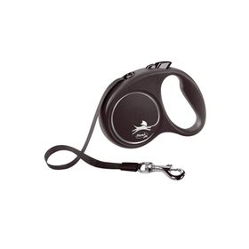 Flexi Black Design 5 mt 50 kg Large Beden Siyah Şerit Köpek Tasması