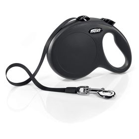 Flexi Black Design 5 mt 50 kg Large Beden Siyah Şerit Köpek Tasması