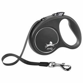 Flexi Black Design 5 mt Medium Siyah Otomatik Şerit Gezdirme Kayışı