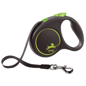 Flexi Black Design 5 mt Medium Yeşil Otomatik Şerit Gezdirme Kayışı