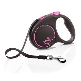 Flexi Black Design 5 mt Pembe Small Otomatik Şerit Köpek Gezdirme Kayışı