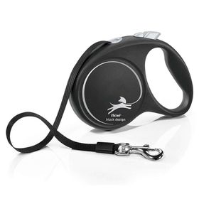 Flexi Black Design 5 mt Siyah L Otomatik Şerit Köpek Gezdirme Kayışı
