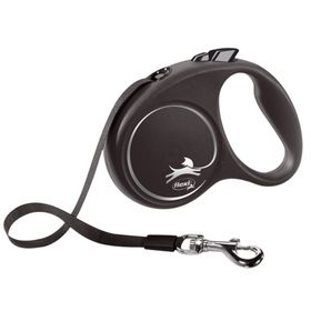 Flexi Black Design 5 mt Small Siyah Otomatik Şerit Gezdirme Kayışı