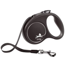 Flexi Black Design 5 mt Small Siyah Otomatik Şerit Gezdirme Kayışı