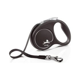 Flexi Black Design 5 mt Small Siyah Otomatik Şerit Gezdirme Kayışı