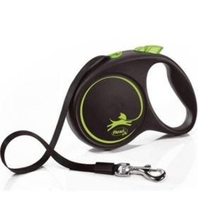 Flexi Black Design 5 mt Yeşil M Otomatik Şerit Köpek Gezdirme Kayışı