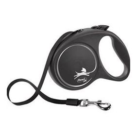 Flexi Black Siyah L 5 mt Design Şerit Otomatik Gezdirme Tasması