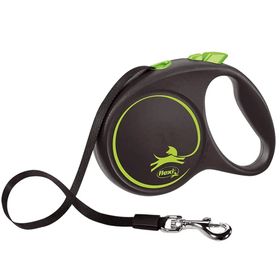 Flexi Black Yeşil L 5 mt Design Şerit Otomatik Gezdirme Tasması
