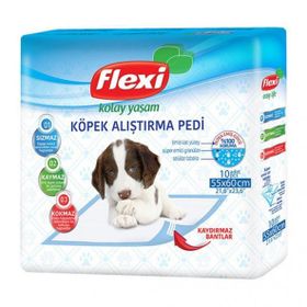 Flexi Kaydırmaz Bantlı 55x60 cm 10'lu Köpek Alıştırma Pedi