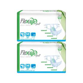 Flexi Life 60 Adet Orta Yetişkin Bel Bantlı Tekstil Yüzeyli Hasta Bezi