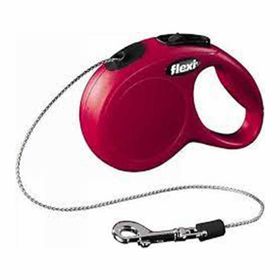 Flexi Medium Kırmızı 5 mt New Classic İp Otomatik Köpek Gezdirme Tasması
