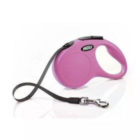 Flexi New Classic 5 m M Pembe Şerit Tasma