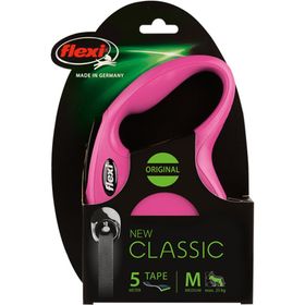 Flexi New Classic 5 m M Pembe Şerit Tasma