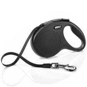 Flexi New Classic 5 m Siyah Şerit Köpek Tasması