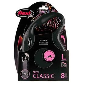 Flexi New Classic 8 mt Siyah L Otomatik Şerit Köpek Gezdirme Tasması