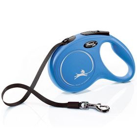 Flexi New Classic Medium 5 mt Mavi Şerit Köpek Tasması