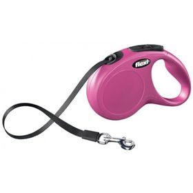 Flexi New Classic Pembe XS Otomatik Şerit Köpek Gezdirme Tasması