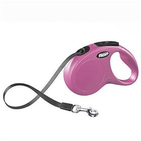 Flexi New Classic Small Şerit Pembe 3 m Otomatik Gezdirme Kayışı